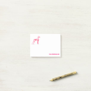 Notes Post-it Grand Danois Polygone Rose