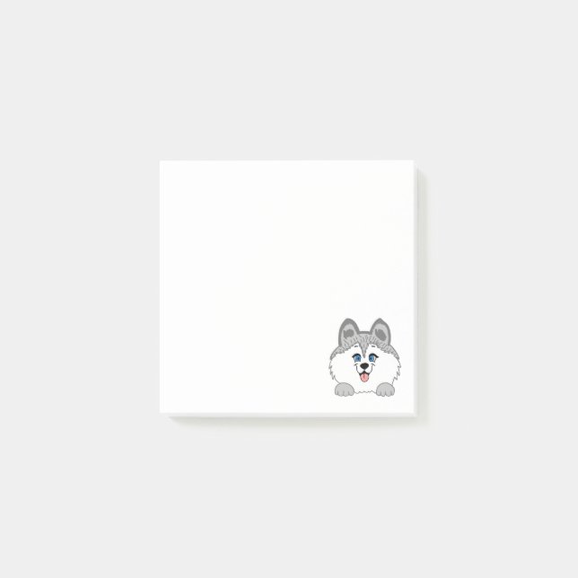 Notes post-it® Husky Dog 3" x 3" (Devant)