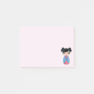 Notes Post-it® Kokeshi Poupée Rose 4 x 3