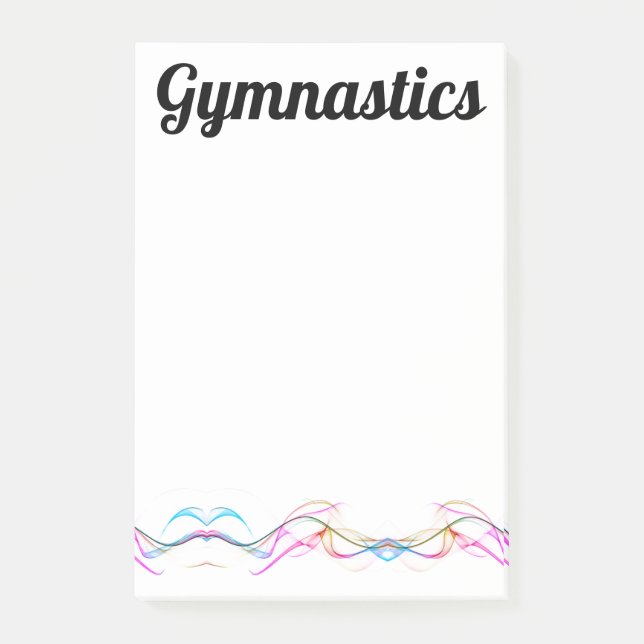 Notes post-it - Notes de gymnastique 4" x 6" (Devant)