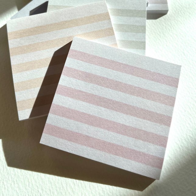 Notes post-it Pastel rose (Soft pink tone-on-tone stripes make a subtle statement.)