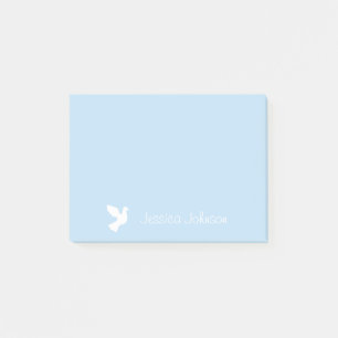 Notes Post-it® personnalisées avec colombes blanch