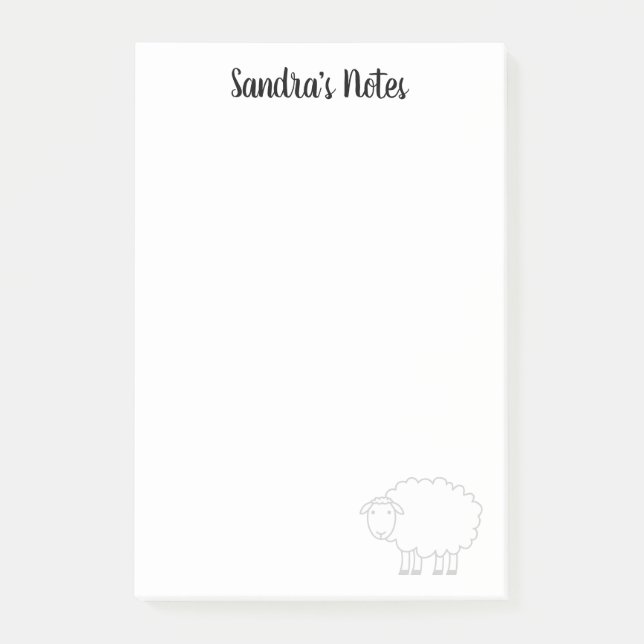 Notes Post-it® personnalisées avec des moutons mig (Devant)