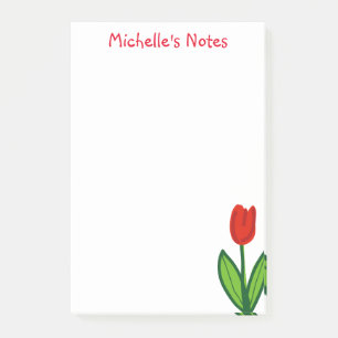 Notes Post-it® personnalisées avec fleur de tulipe