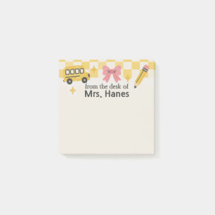 Notes post-it personnalisées de l'enseignant
