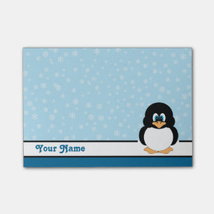 Notes post-it® personnalisées de pingouin de floco