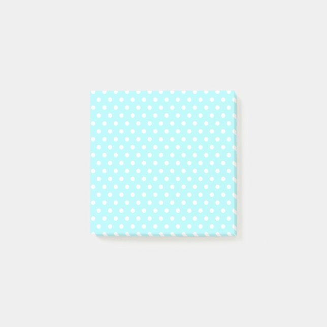 Notes Post-it Pois bleu clair (Devant)