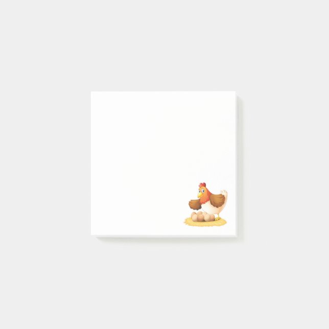 Notes Post-it® Poulet et Œufs (Devant)