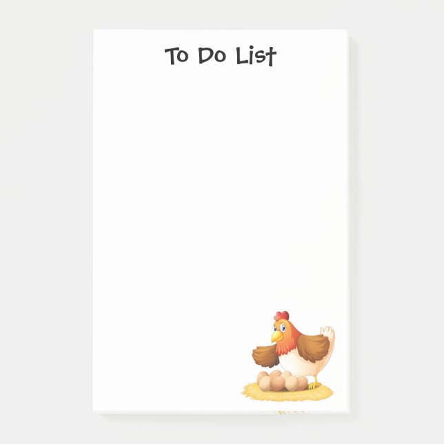 Notes Post-it® Poulet et Œufs (Devant)