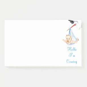 Notes post-it® pour la cigogne et le bébé