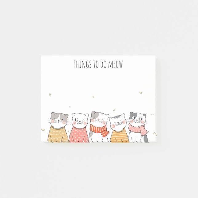 Notes post-it pour les chats mignons (Devant)