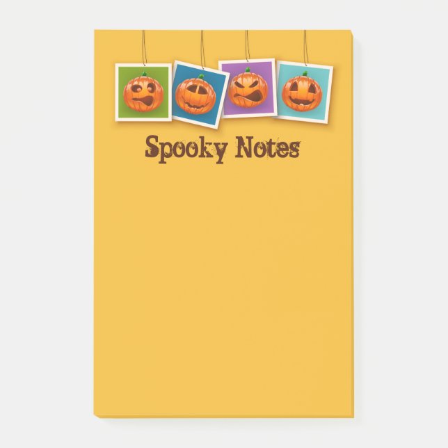 Notes post-it pour l'Halloween Jack-O-Lantern (Devant)