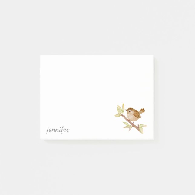 Notes post-it® pour oiseaux Wren (Devant)