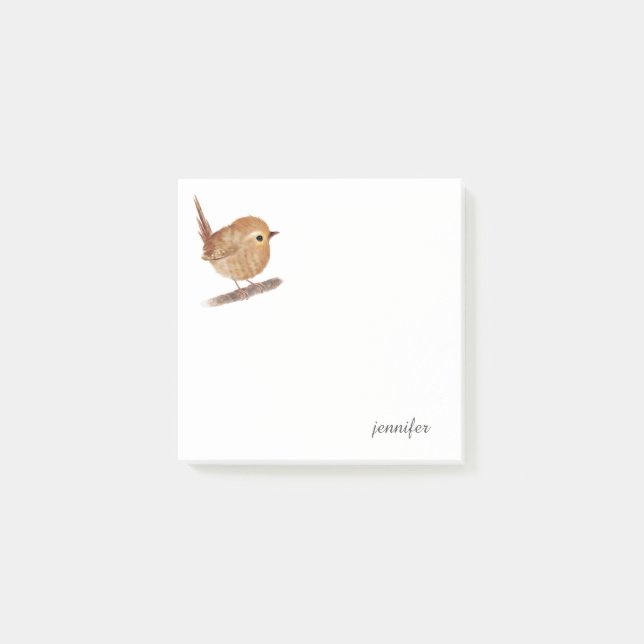 Notes post-it® pour oiseaux Wren (Devant)