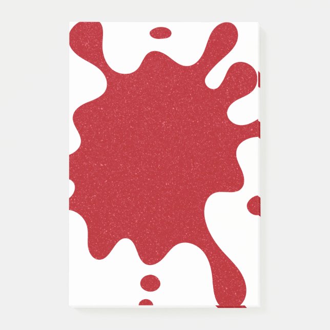 Notes Post-it® Splash Rouge Tomate Personnalisable (Devant)