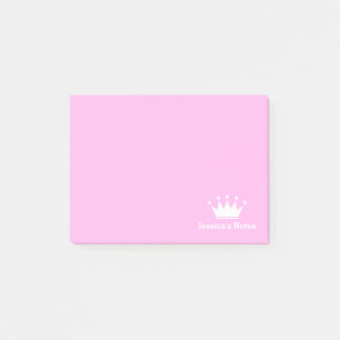 Notes Post-it® sur couronne rose princesse person