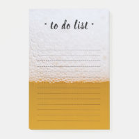 Notes Post-it® sur la texture de la bière