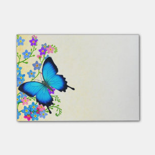 Notes Post-it sur les papillons Blue Ulysses