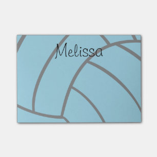 Notes post-it sur monogramme personnalisé Turquois