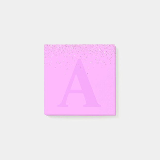 Notes Post-it® sur Parties scintillant rose person (Devant)
