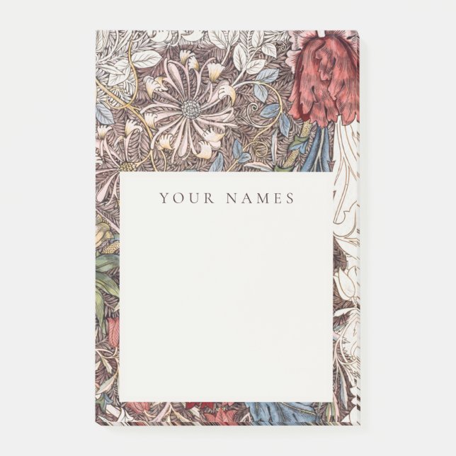 NOTES POST-IT : WILLIAM MORRIS HONEYSUCKLE + TULIP (Devant)