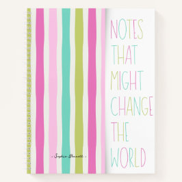 Notes That Might Change the World – Colorful Strip Notizbuch