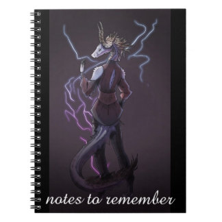 Notes to remember, anime, Dragon, Lightning  Notizblock