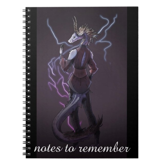 Notes to remember, anime, Dragon, Lightning  Notizblock (Vorderseite)
