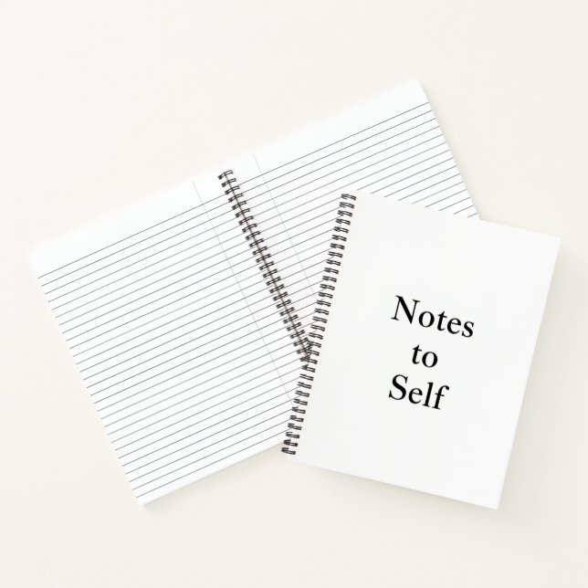Notes to Self"Minimalist Hardcover Spiral Notebook Notizbuch (Innenseite)