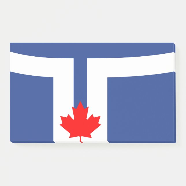 Notes with flag of Toronto, Canada Post-it Klebezettel (Vorderseite)