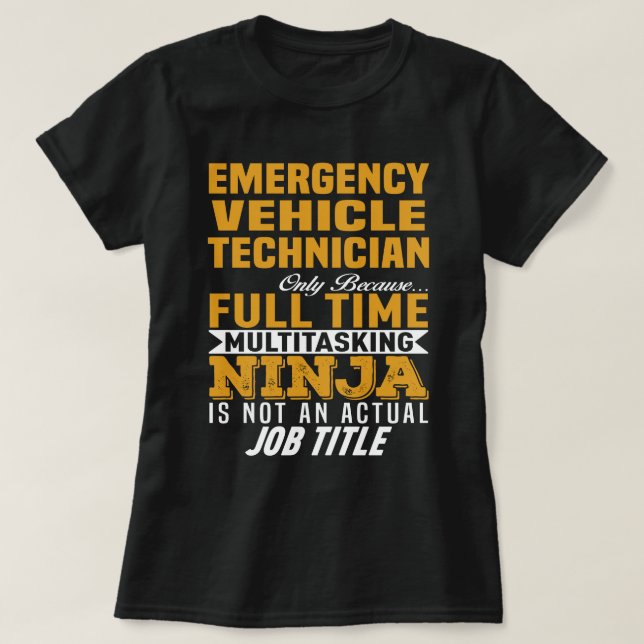 Notfahrzeug-Techniker T-Shirt (Design vorne)