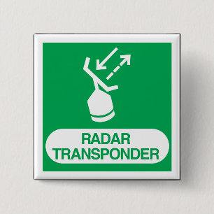 Notfall-Radar-Transponder-Sicherheitsschild Button