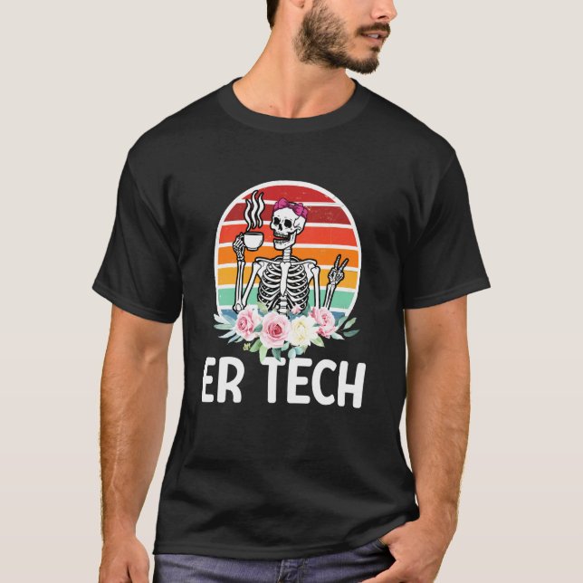 Notfall-Techniker-Skelett Notfall-Techniker Notfal T-Shirt (Vorderseite)