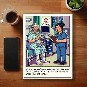 Notfallabenteuer Cartoon Postkarte