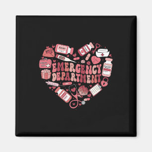 Notfallabteilung Er Krankenschwester Valentinstag Magnet