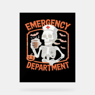 Notfallabteilung Funny Halloween Nurse Essenti Acrylschild