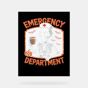 Notfallabteilung Funny Halloween Nurse Essenti Acrylschild