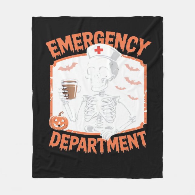 Notfallabteilung Funny Halloween Nurse Essenti Fleecedecke (Vorderseite)