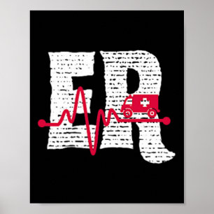 Notfallabteilung für Krankenpflege vor und zurück Poster