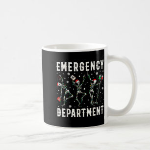 Notfallabteilung Krankenschwester Skelett tanzt Ch Kaffeetasse