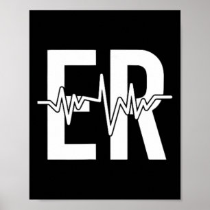 Notfallabteilung Krankenvorn + hinten Emergen Poster