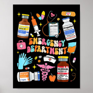 Notfallabteilung Notfallraum Er ist Krankenpfleger Poster