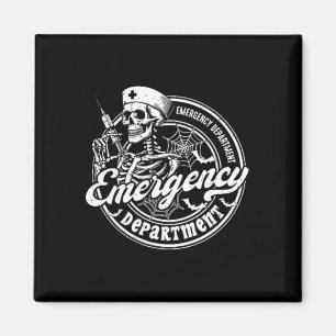 Notfallabteilung Skeleton Er Nurse Halloween 2 Magnet