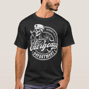 Notfallabteilung Skeleton Er Nurse Halloween 2 T-Shirt