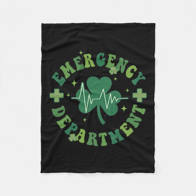 Notfallabteilung St Patricks Day Emergency Roo Fleecedecke (Vorderseite)