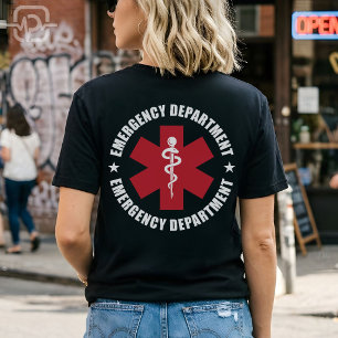 Notfallabteilung Stern des Lebens Medizin Emblem T-Shirt