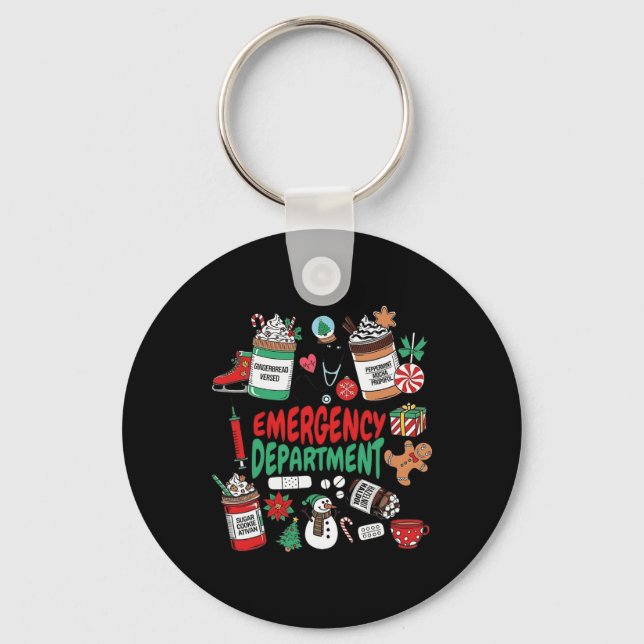 Notfallabteilung Weihnachten Crew Ed Christmas M Schlüsselanhänger (Vorderseite)