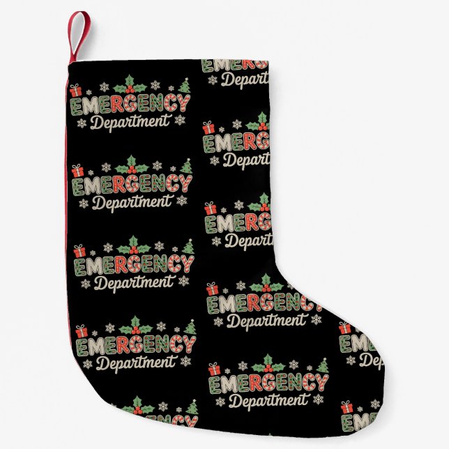 Notfallabteilung Weihnachten ER Nurse Santa Crew Kleiner Weihnachtsstrumpf (Vorderseite)