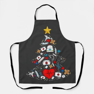 Notfallabteilung Weihnachtsbaum Krankenschwester Schürze