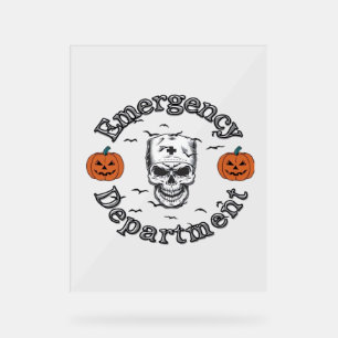 Notfallabteilungsraum Er Nurse Skeleton Hallo Acrylschild